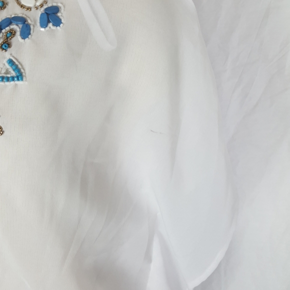 SPIAGGIA DOLCE BEJEWELED SHEER SLIP ON SZ S/M/L - Picture 5 of 10